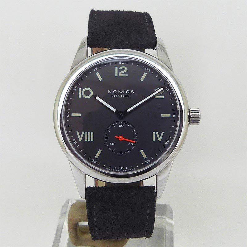  б/у прекрасный товар Nomos [NOMOS] CL1A1BL238CP Club 38 campus Night ручной завод 