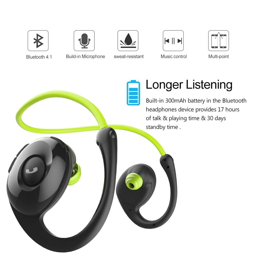 【新品・送料無料】LESHP NB-7 スポーツヘッドフォン Bluetooth 歩数計 ノイズキャンセリング マイク 防水防汗 ランニング 待機時間60日_画像2