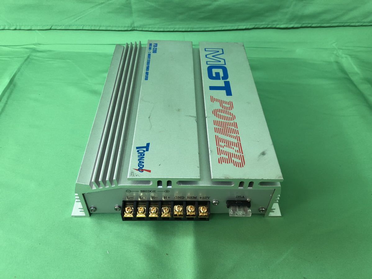 KG058 中古 MGT-POWER PTR-2200 パワーアンプ TORNADO 2CH RMS 50W MOSFET STEREO POWER AMPLIFIER_画像2