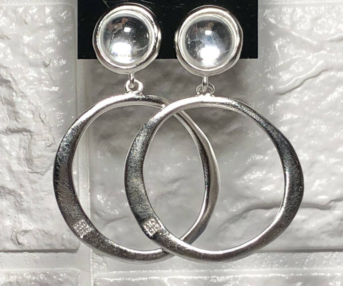 GIVENCHYji van si. hoop earrings Stone silver 