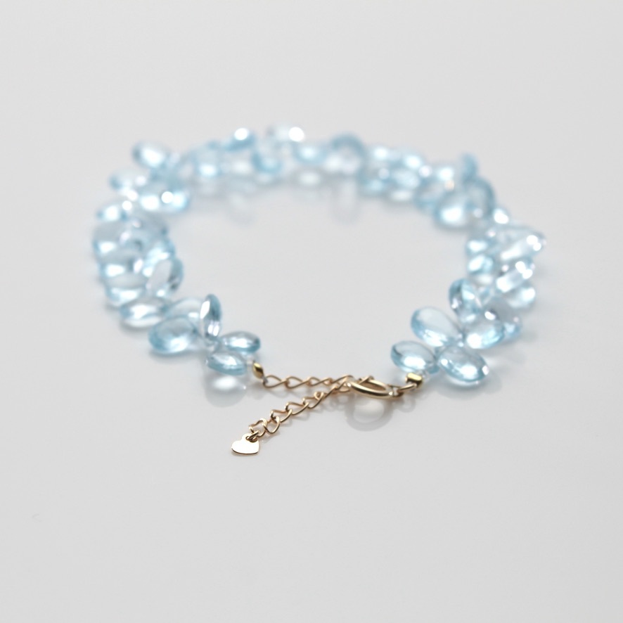スカイブルートパーズ ブレスレット sky blue topaz bracelet 1