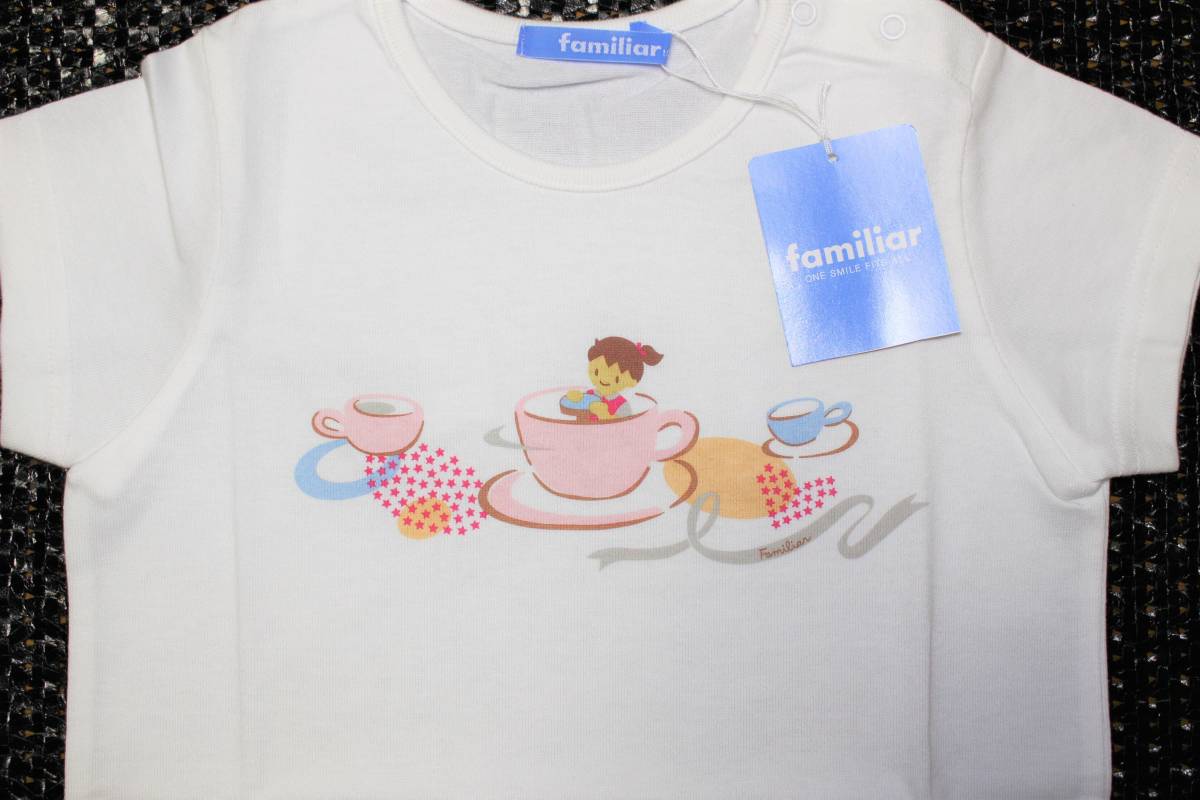 *. new goods genuine article prompt decision 100cm Familia familiar made in Japan short sleeves T-shirt coffee cup familiar seal character entering cotton 100% 344624