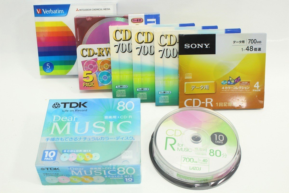 未使用品】 音楽用 データ用 合計37枚 CD-R CD-RW SONY ソニー TDK