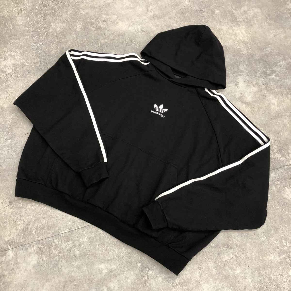 ★ BALENCIAGA バレンシアガ ADIDAS アディダス Hoodie Large Fit フーディ ラージフィット ロゴプリント 729322 TNVN2 22AW 104