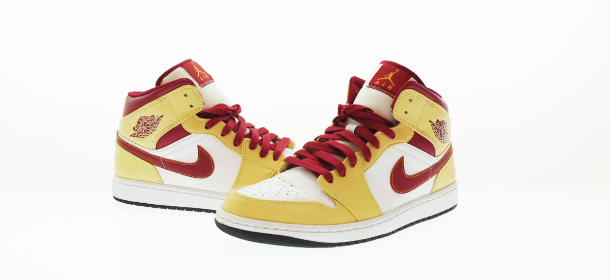 △ NIKE ナイキ AIR JORDAN 1 MID エア ジョーダン 1 ミッド スニーカー 54724-201 28cm 白 ホワイト 103