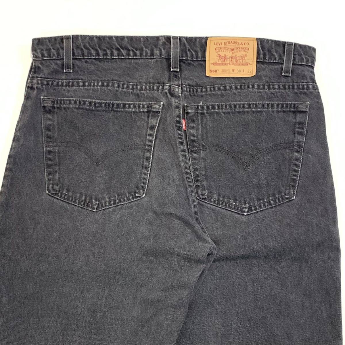  Levi's 550 black Denim USA made 90*s buggy W38 7212