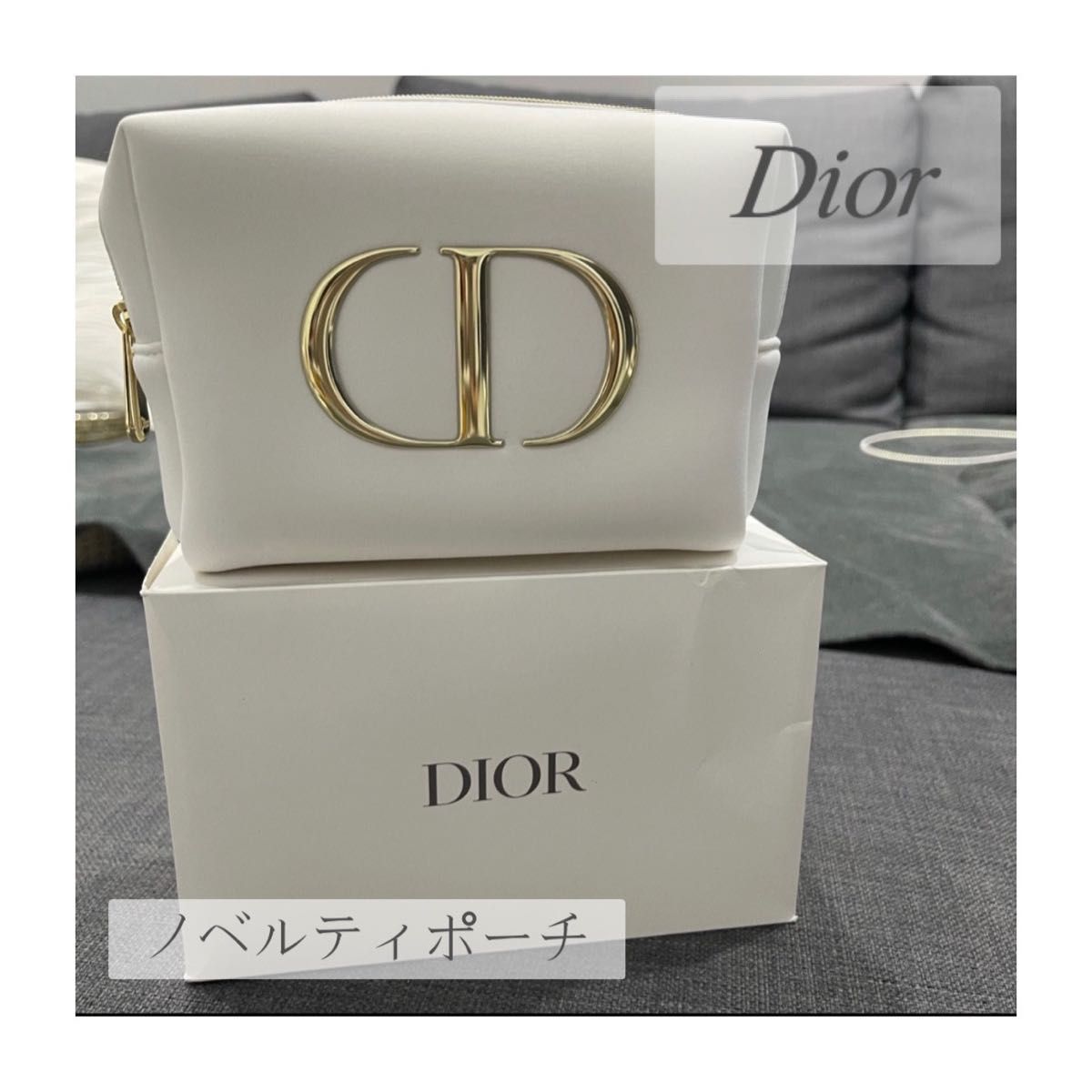 新品未使用 Dior ディオール ノベルティ ポーチ ホワイト｜PayPayフリマ