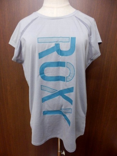 307F09*ROXY* вода суша обе для French рукав футболка * незначительный серый *S размер * Roxy 