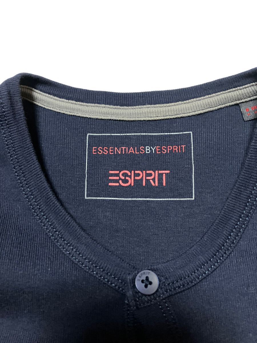 US古着 ESPRIT コットン100% ヘンリーネックTシャツ sizeM【1238】_画像5