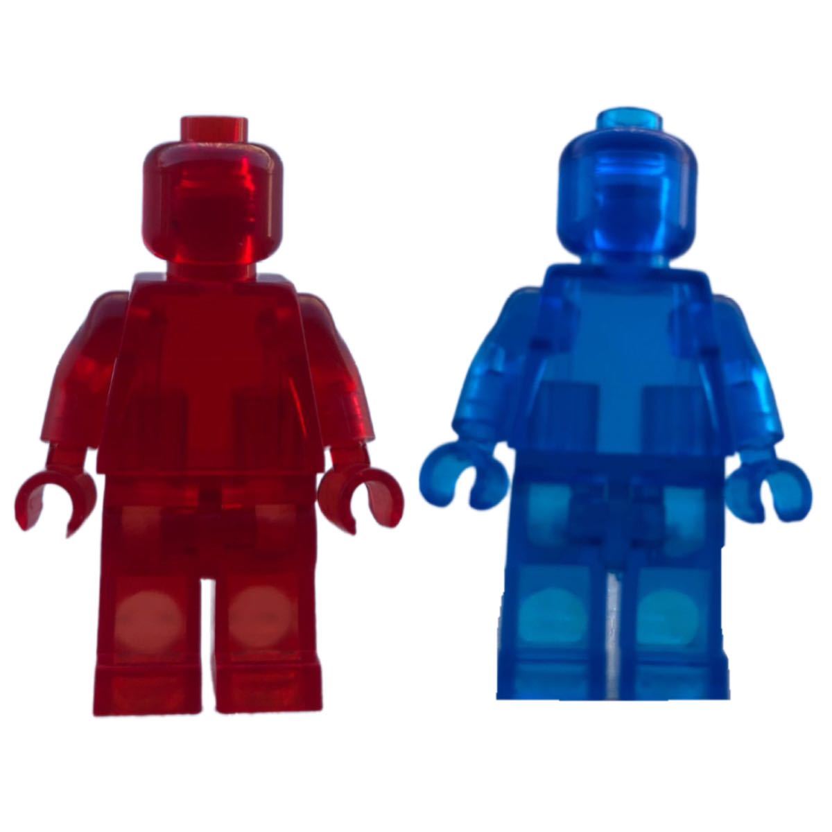 2体セット 素体 半透明 ミニフィグ ブロック LEGO レゴ 互換 ミニ