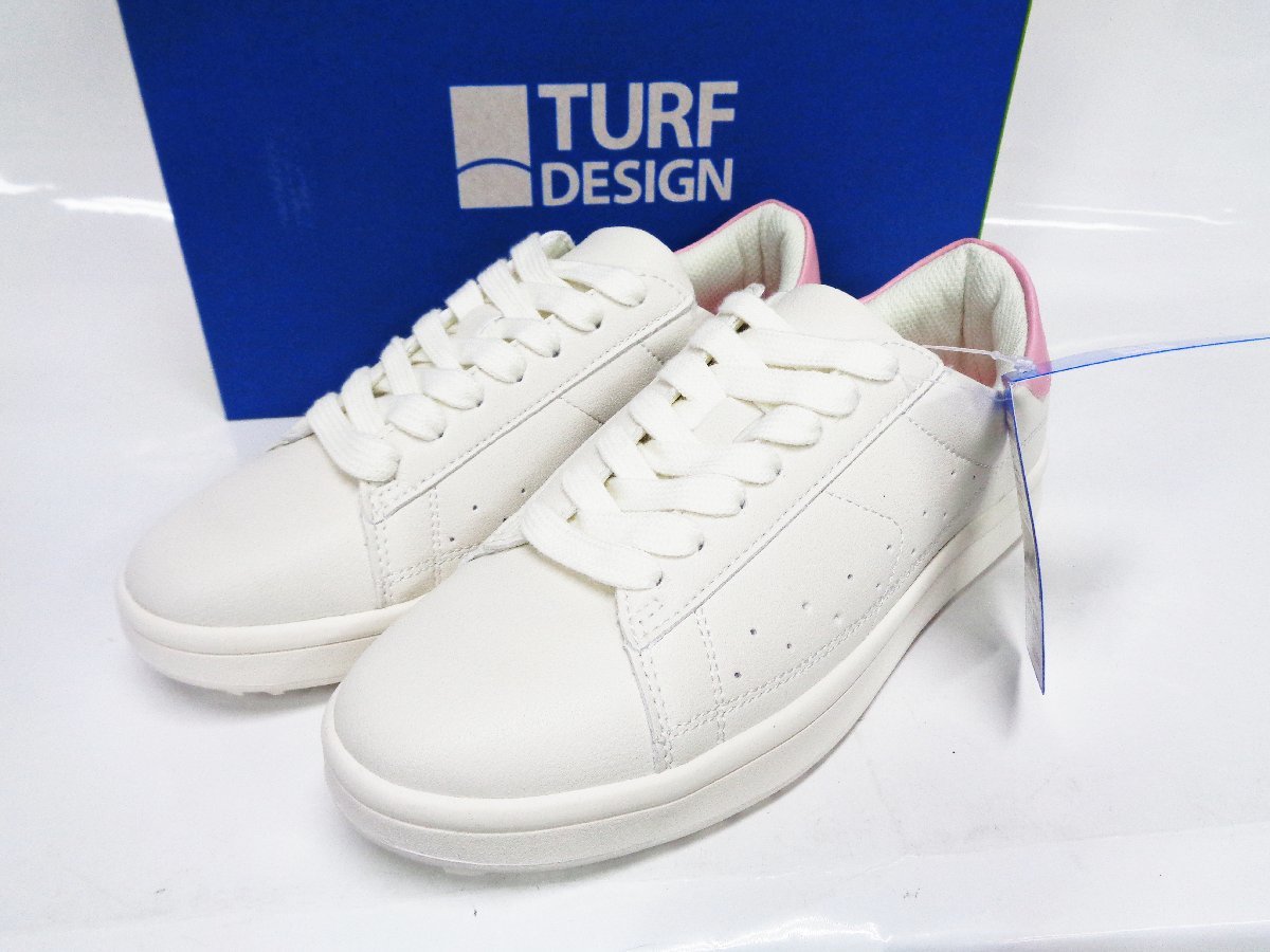 new goods # tarp design Lady's spike less shoes TDSH-2275L* ivory / pink #23.5cm