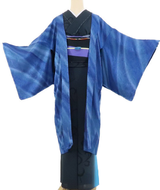 ゆめsaku2 新品 BANKAN 紋紗 夏着物 正絹 ロング丈 仕付け糸付“美しいグラデーションの流れにもう一つの美”長羽織 1995