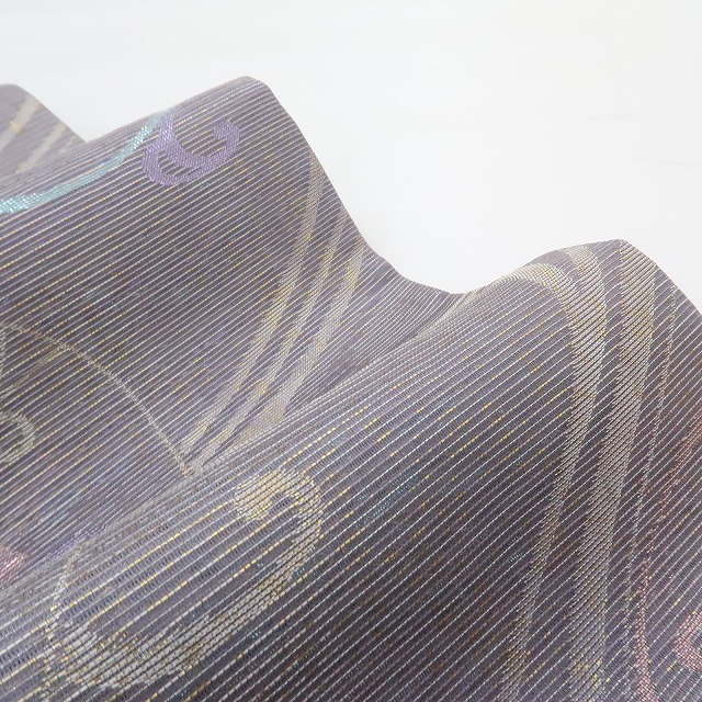 ゆめsaku2 美品絽意匠登録済夏着物正絹“一体感を見せながら曲線的に 