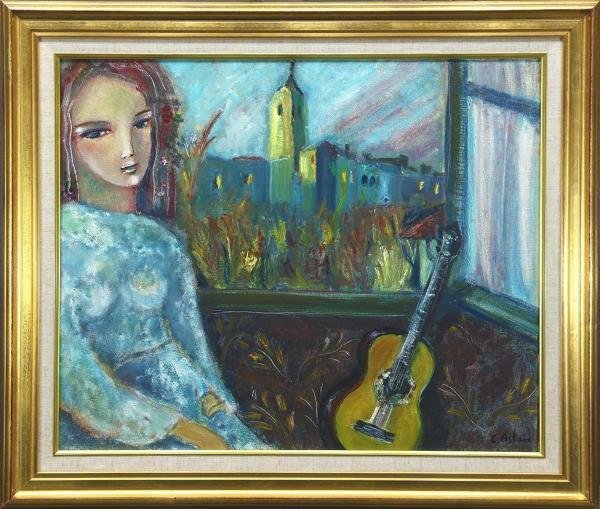 品質は非常に良い ① クレール アステックス 油絵 絵画 Astaix Claire