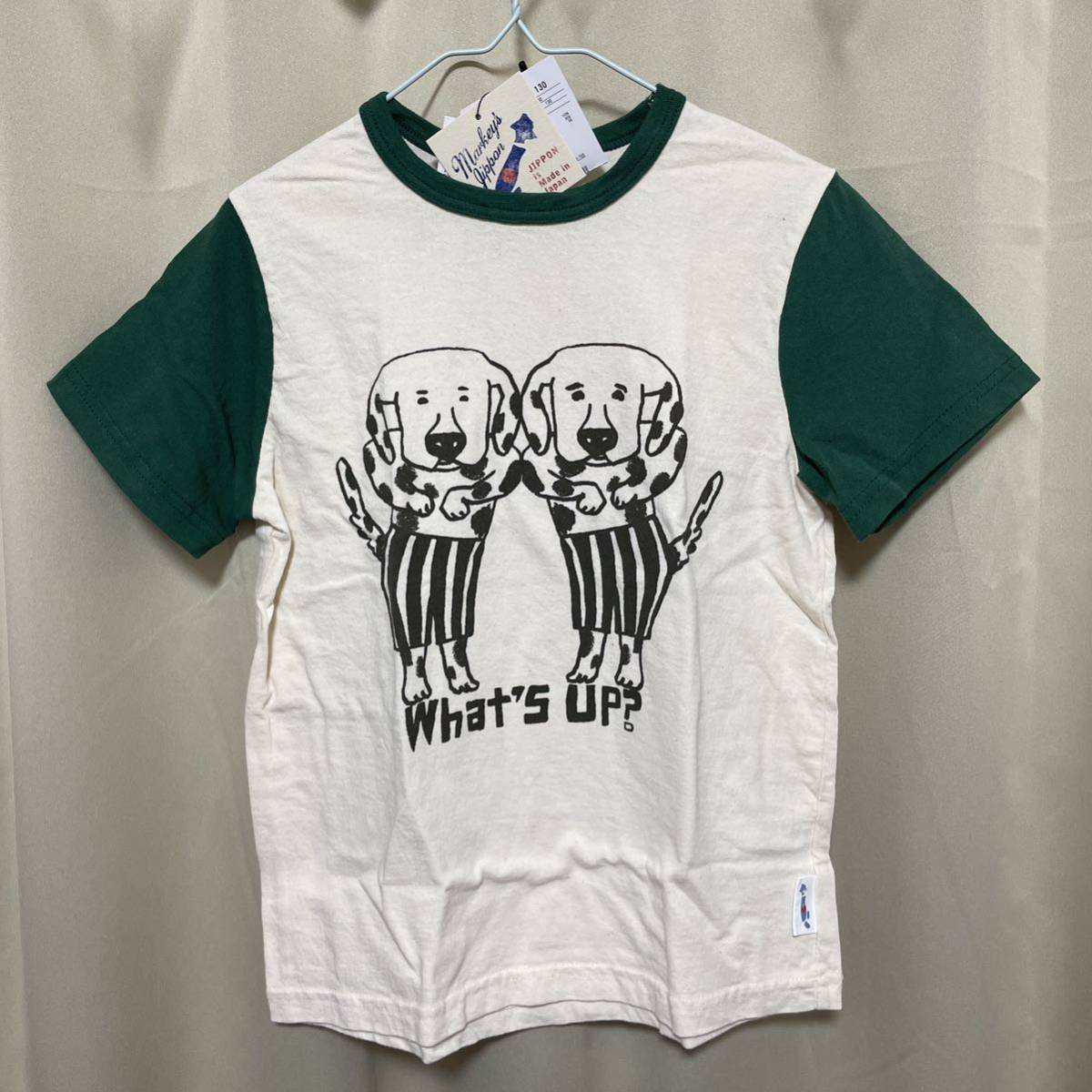 ★新品★完売　マーキーズ　犬　半袖　Tシャツ　130 日本製_画像1