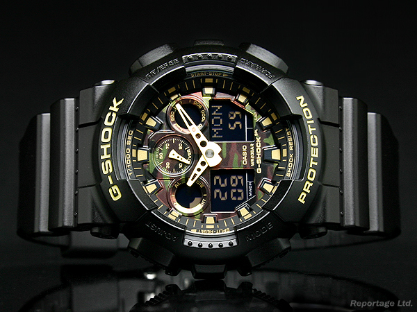 海外限定生産逆輸入 CASIO カシオ【G-SHOCK】Gショック 人気のカモフラージュ柄 多彩な機能 1/1000秒クロノ搭載 BKGD 新品_驚異1/1000秒クロノグラフ搭載