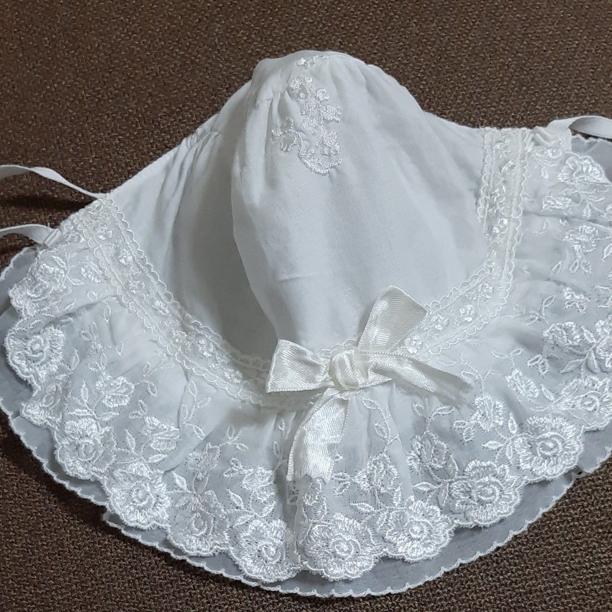「赤ちゃんの城」とっても可愛いセレモニードレス♪ フードセット 白 ベビー服　フォーマル　ロンパース 日本製　綿100%　お祝い事