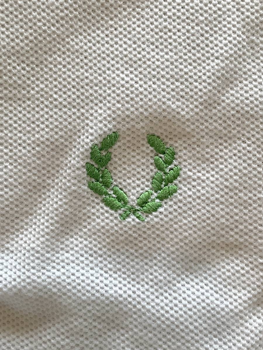 80s FRED PERRY Fred Perry Vintage рубашка-поло с коротким рукавом белый M LONDON UK