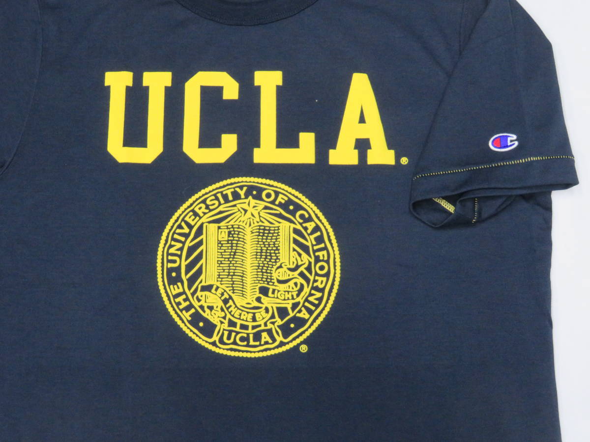 418　CHAMPION チャンピオン [UCLA DRYSAVER] Tシャツ　紺（M）_画像2