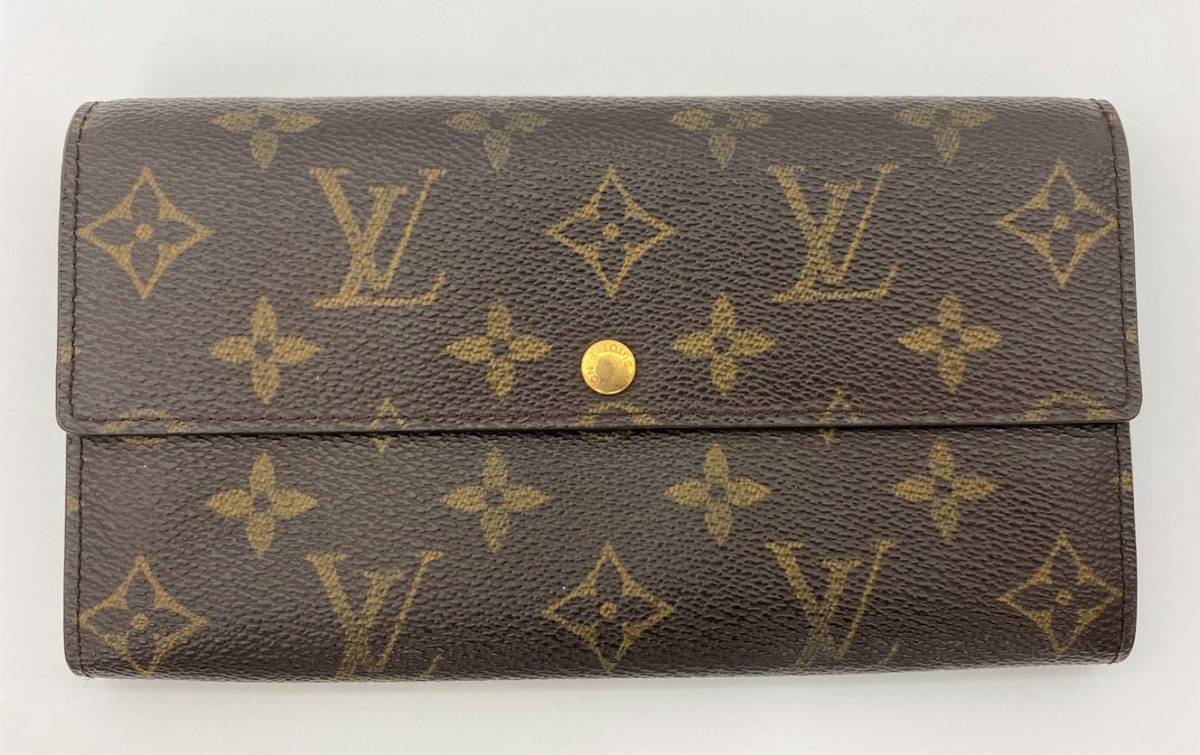 1円スタート◆美品 LOUIS VUITTON ルイヴィトン モノグラム 長財布 ポルトフォイユ サラ◆ユニセックス ブランド 小銭 札入れ ウォレット_画像1