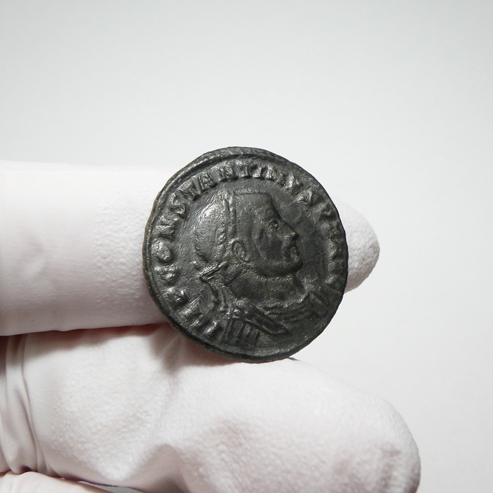 【古代ローマコイン】Constantine I（コンスタンティヌス1世）クリーニング済 ブロンズコイン 銅貨 フォリス(FZJsGu6kXk)_画像5