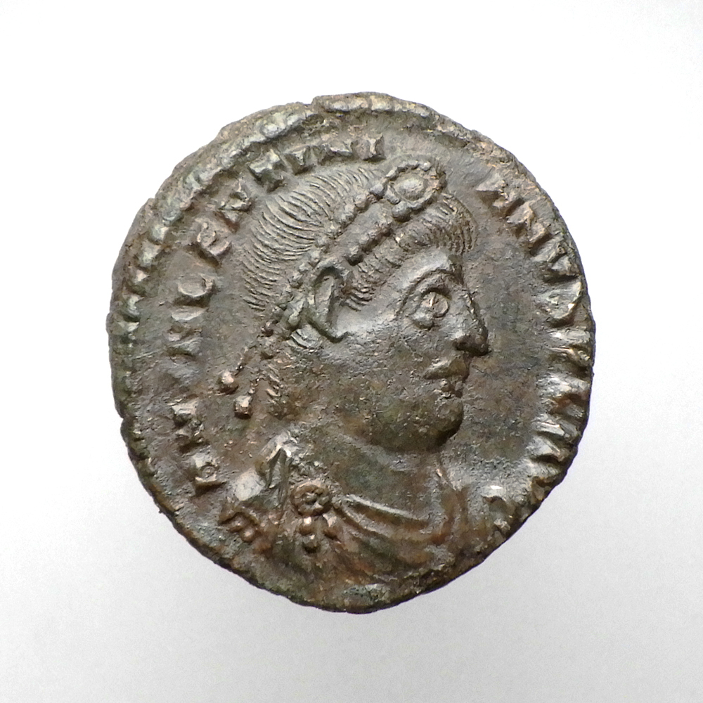 【古代ローマコイン】Valentinian I（ウァレンティニアヌス1世）クリーニング済 ブロンズコイン 銅貨 フォリス(XLfdU5tx6J)_画像1