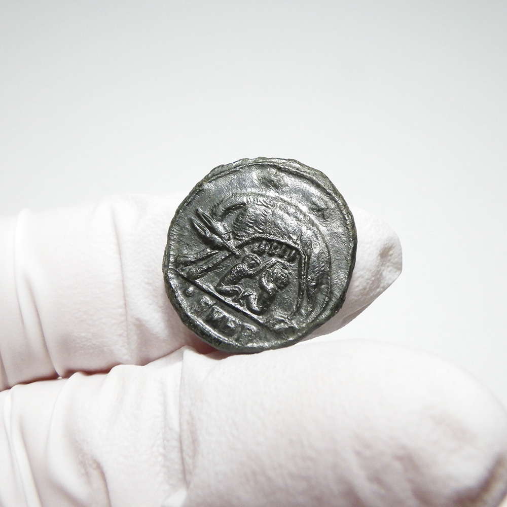 【古代ローマコイン】VRBS ROMA（ローマ市記念）クリーニング済 ブロンズコイン 銅貨 フォリス(y8CgWEdean)_画像7