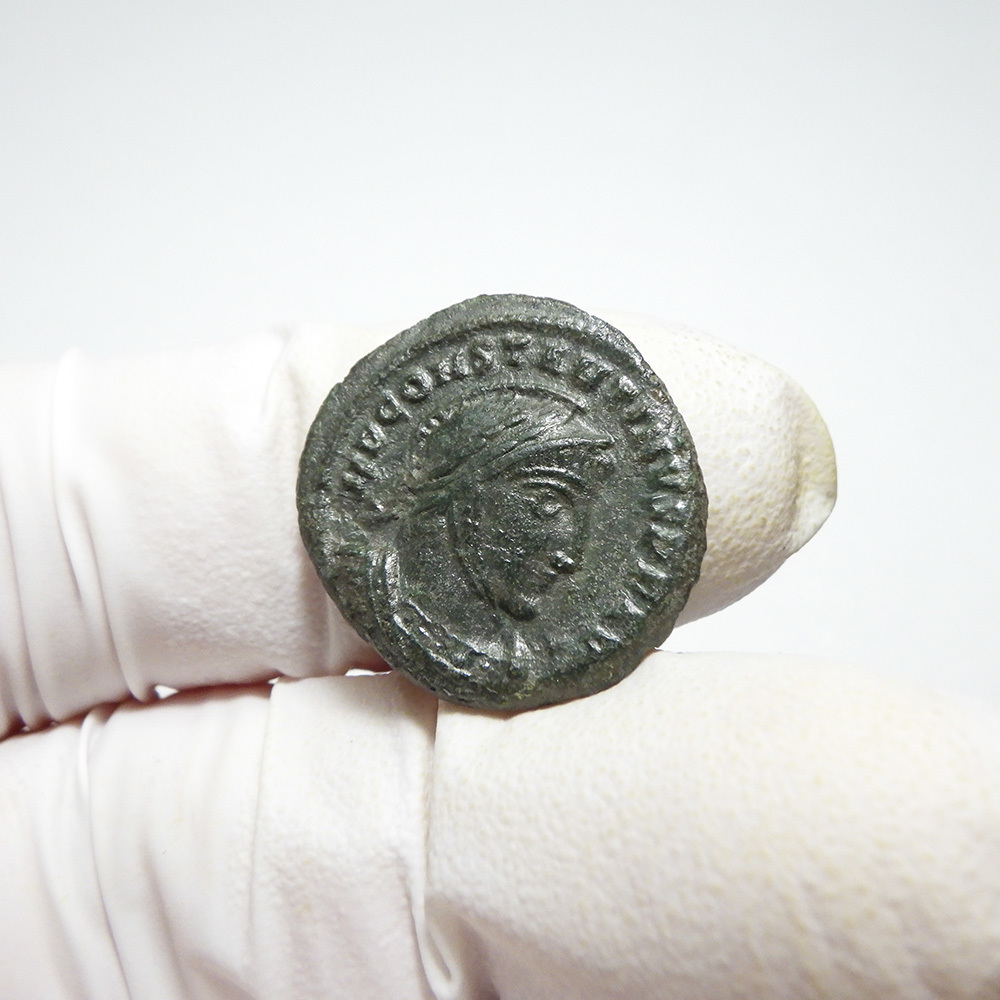 【古代ローマコイン】Constantine I（コンスタンティヌス1世）クリーニング済 ブロンズコイン 銅貨 フォリス(pPzMATnZnf)_画像4
