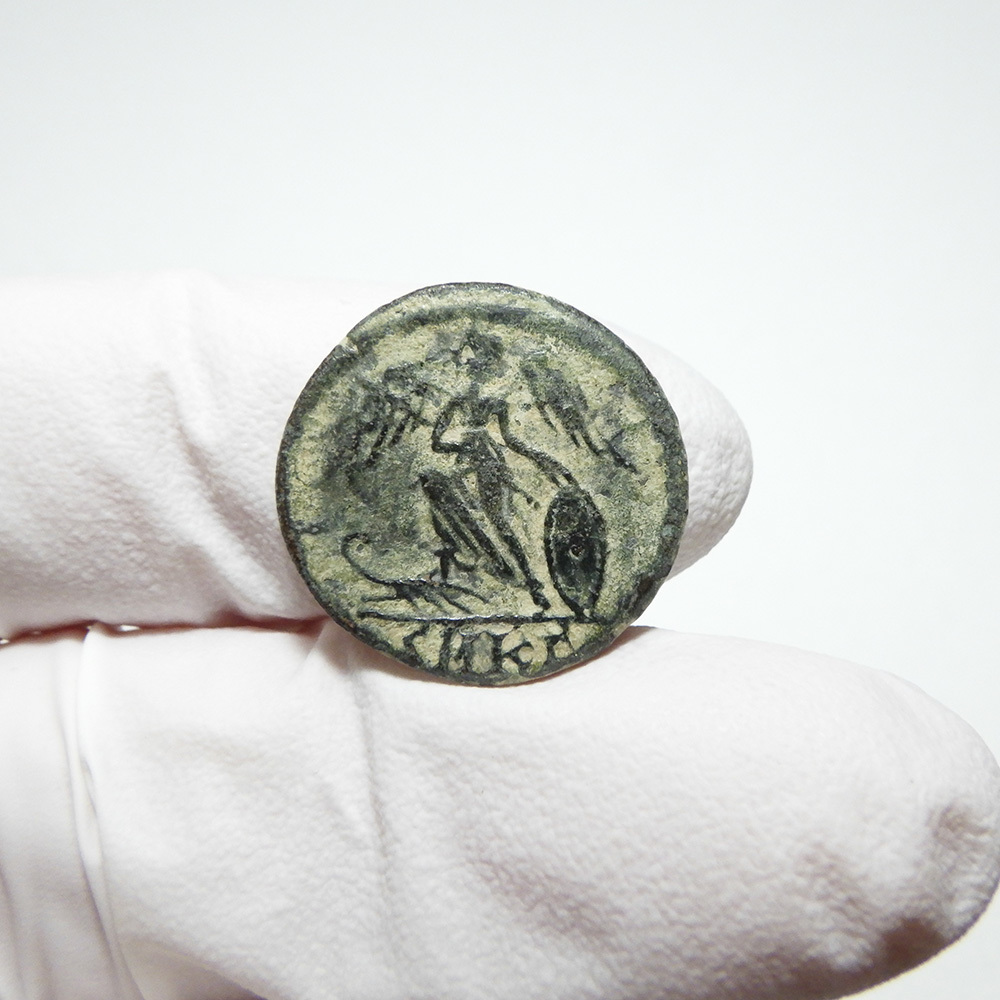 【古代ローマコイン】City Commem（コンスタンティノポリス記念）クリーニング済 ブロンズコイン 銅貨 フォリス(V7FeJrzNP4)_画像6