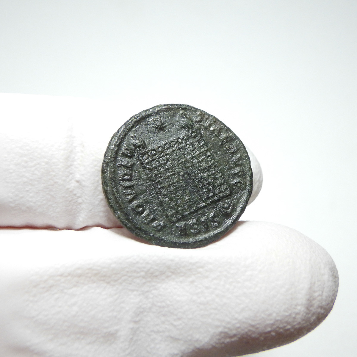 【古代ローマコイン】Constantine I（コンスタンティヌス1世）クリーニング済 ブロンズコイン 銅貨 フォリス(3G6w3VgLYx)_画像8