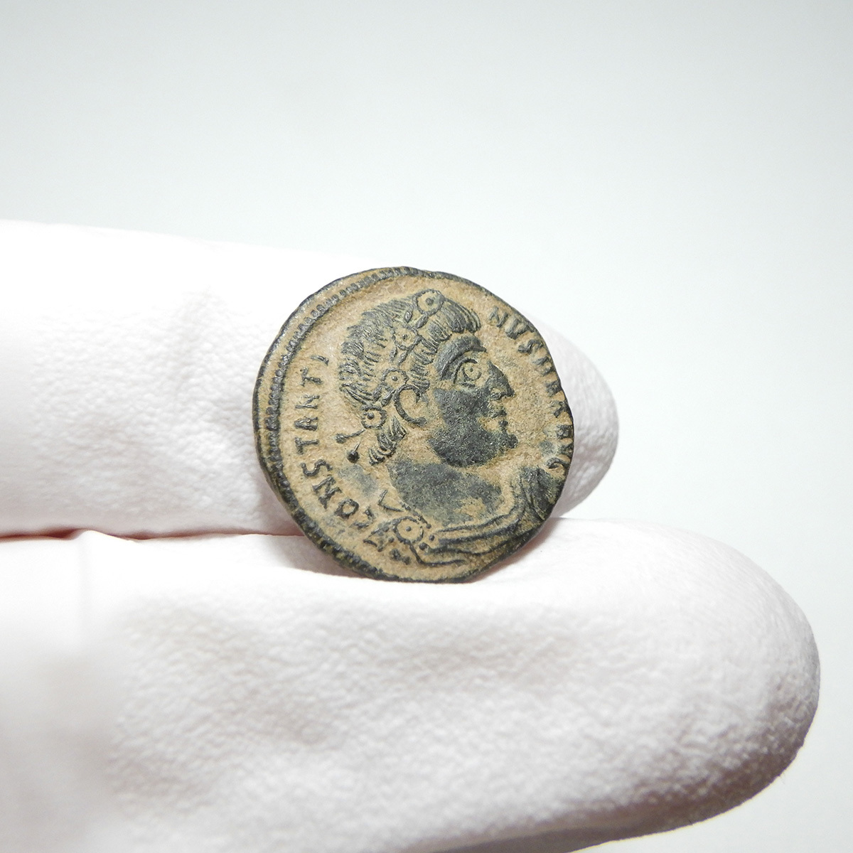 【古代ローマコイン】Constantine I（コンスタンティヌス1世）クリーニング済 ブロンズコイン 銅貨 フォリス(A7kYAWef7U)_画像5