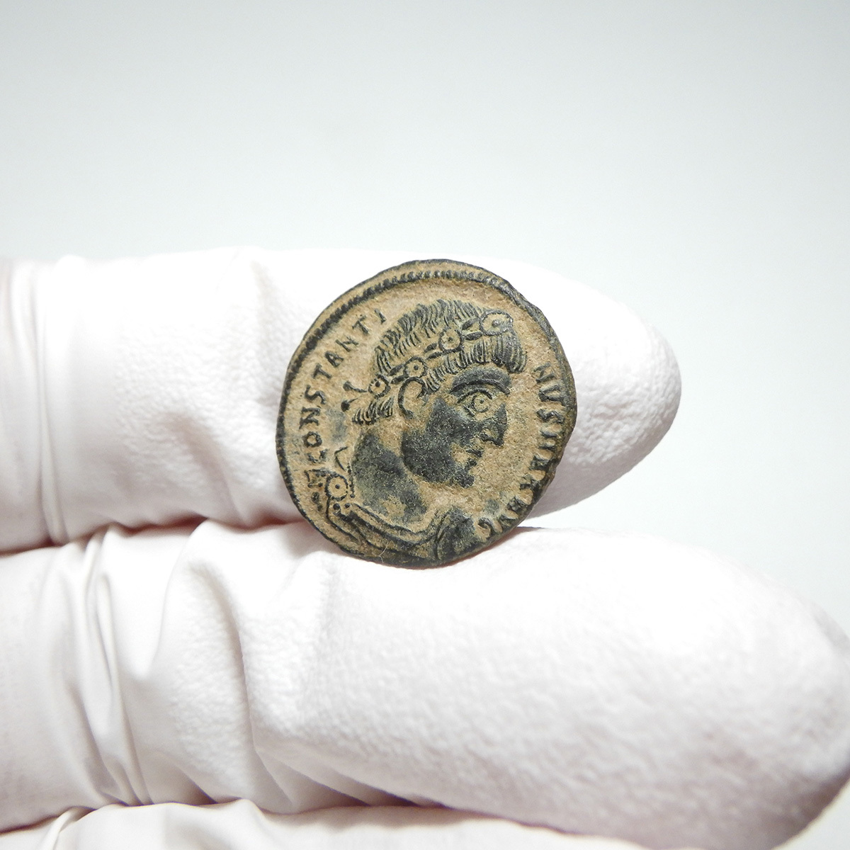 【古代ローマコイン】Constantine I（コンスタンティヌス1世）クリーニング済 ブロンズコイン 銅貨 フォリス(A7kYAWef7U)_画像4