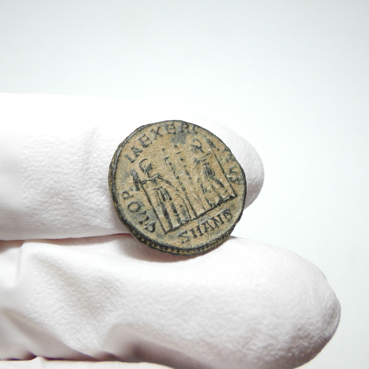 【古代ローマコイン】Constantine I（コンスタンティヌス1世）クリーニング済 ブロンズコイン 銅貨 フォリス(A7kYAWef7U)_画像8