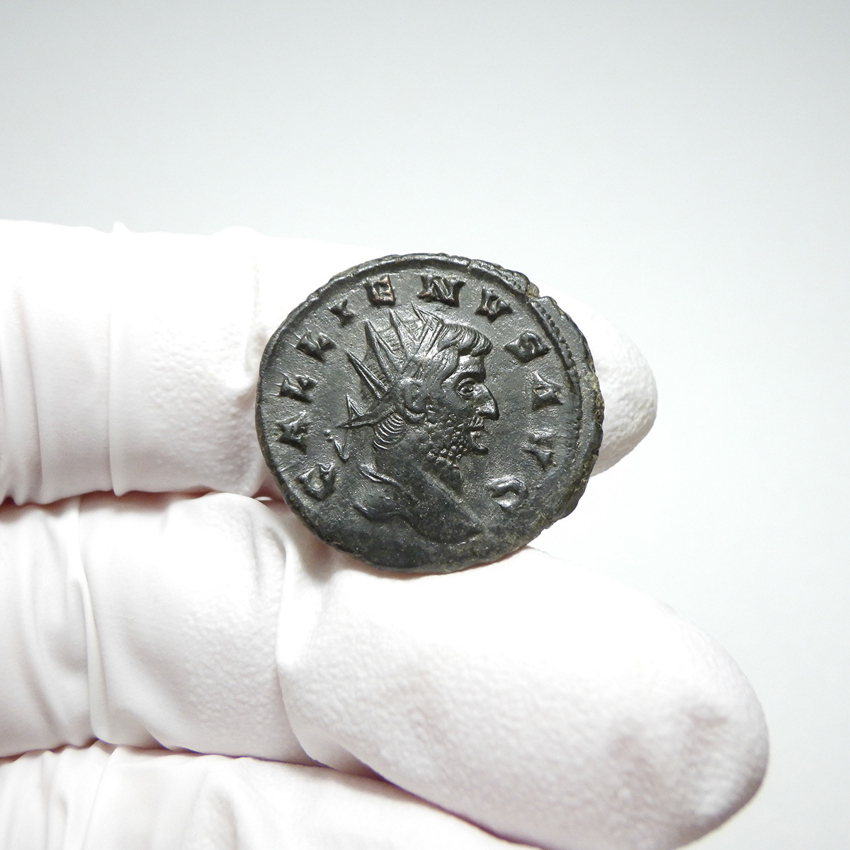 【古代ローマコイン】Gallienus（ガッリエヌス）クリーニング済 ブロンズコイン 銅貨 アントニニアヌス(tnQuCi2GeW)_画像3