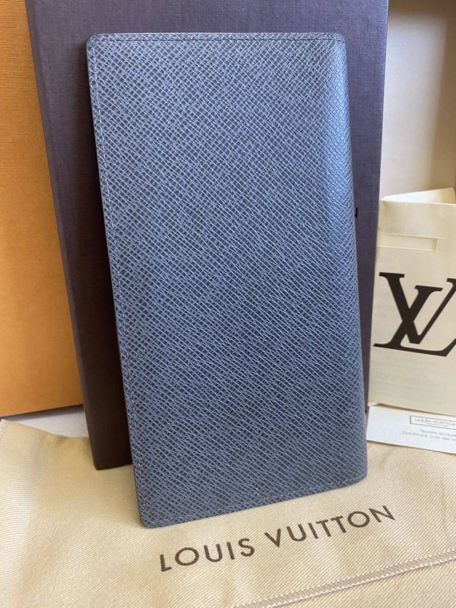 LOUIS VUITTON ルイヴィトン タイガ グラシエ ポルトフォイユ ロン M32644長財布 札入れ メンズ レディース グレー 灰色_画像1