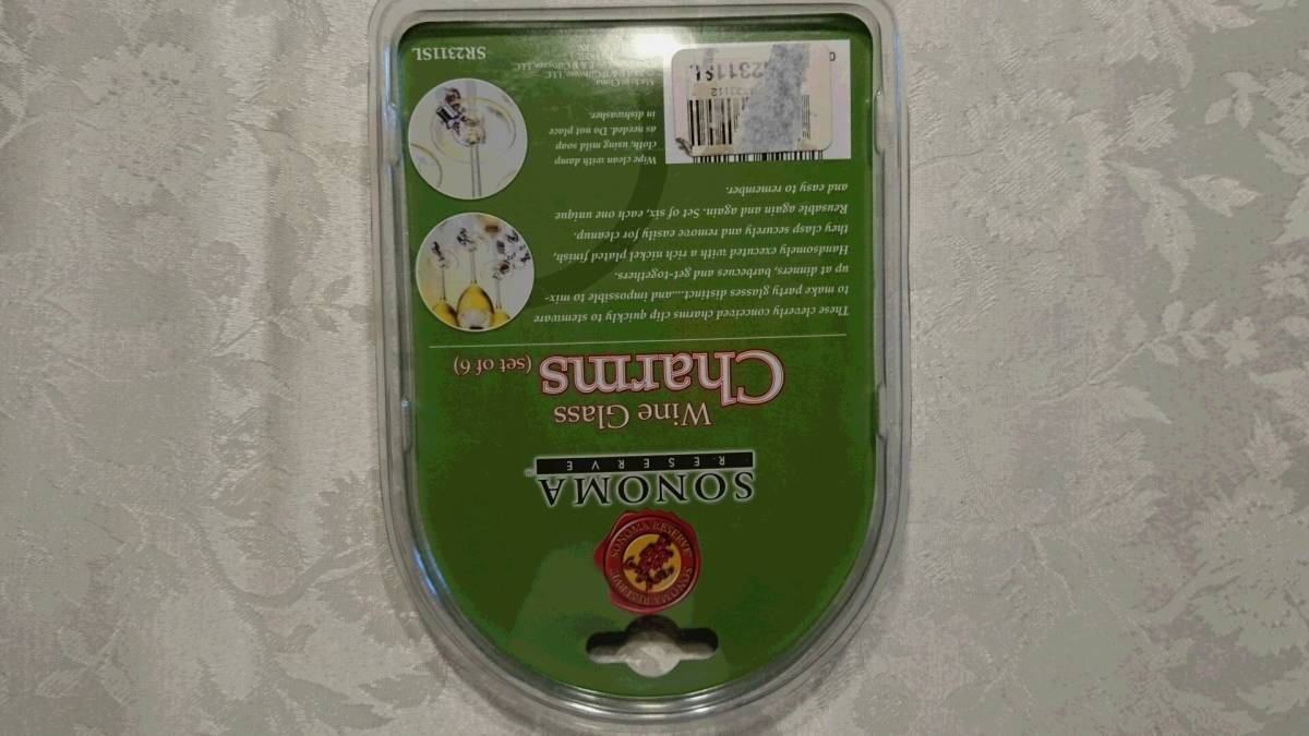 當機立斷SONOMA索諾瑪葡萄酒杯魅力酒杯魅力5厘米〜6㎝6件未開封的文章航運：164日元 原文:即決　SONOMA ソノマ Wine Glass Charms ワイングラスチャーム　5㎝～6㎝　6個セット　未開封品　送料：164円