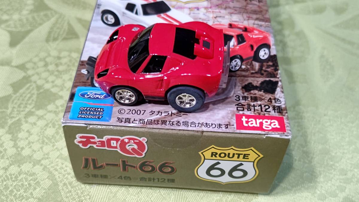 1-9 チョロＱ　2007年　タルガ×タカラトミー　ルート66 フォードGT　レッド　箱入り_画像6