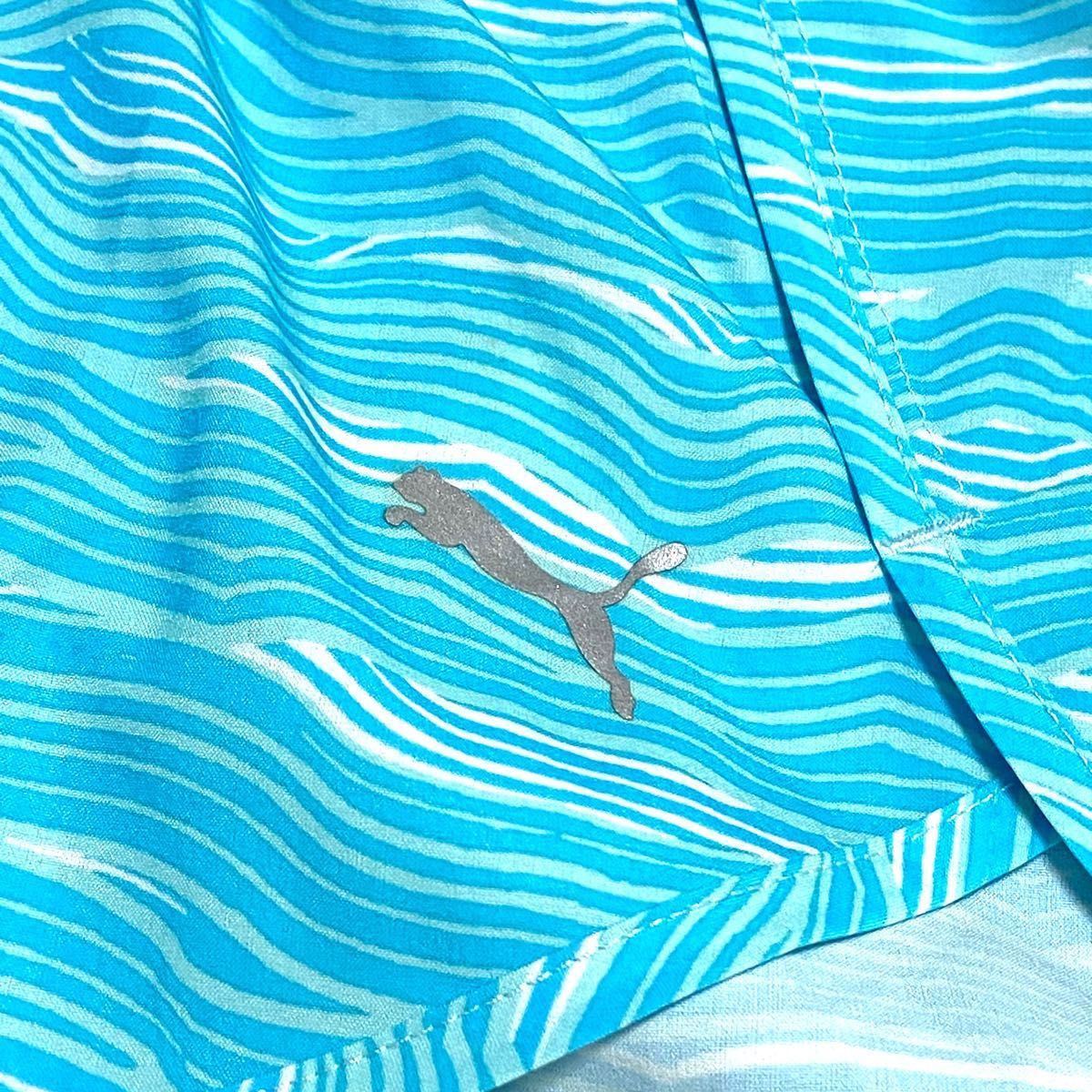 PUMA プーマ ショートパンツ インナーショーツ付 ランニング 防水ポケット付　516909 ブルーS
