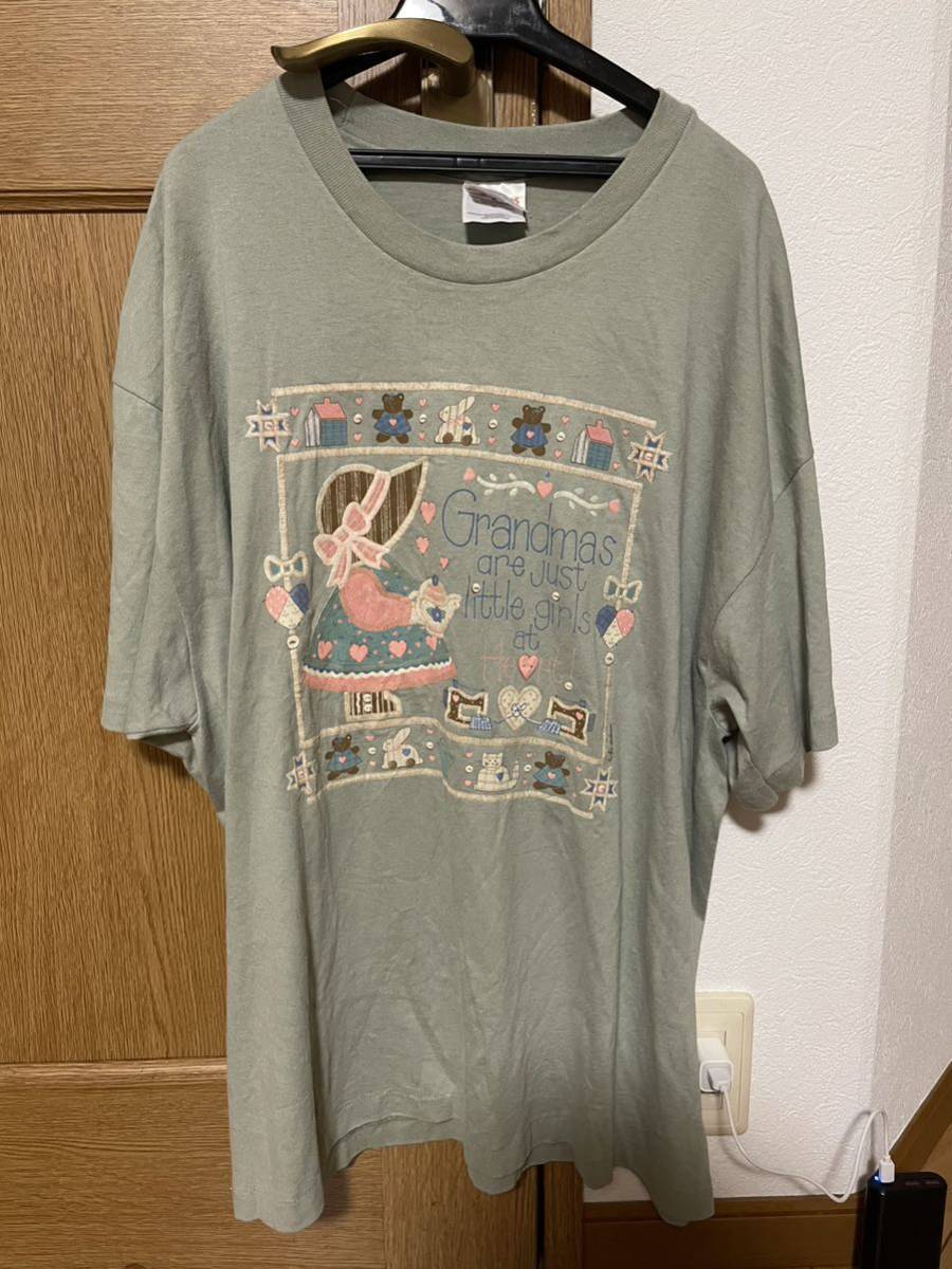 希少！90sヴィンテージ Hanes 立体プリント　USA製シングルステッチ　Tシャツ_画像1