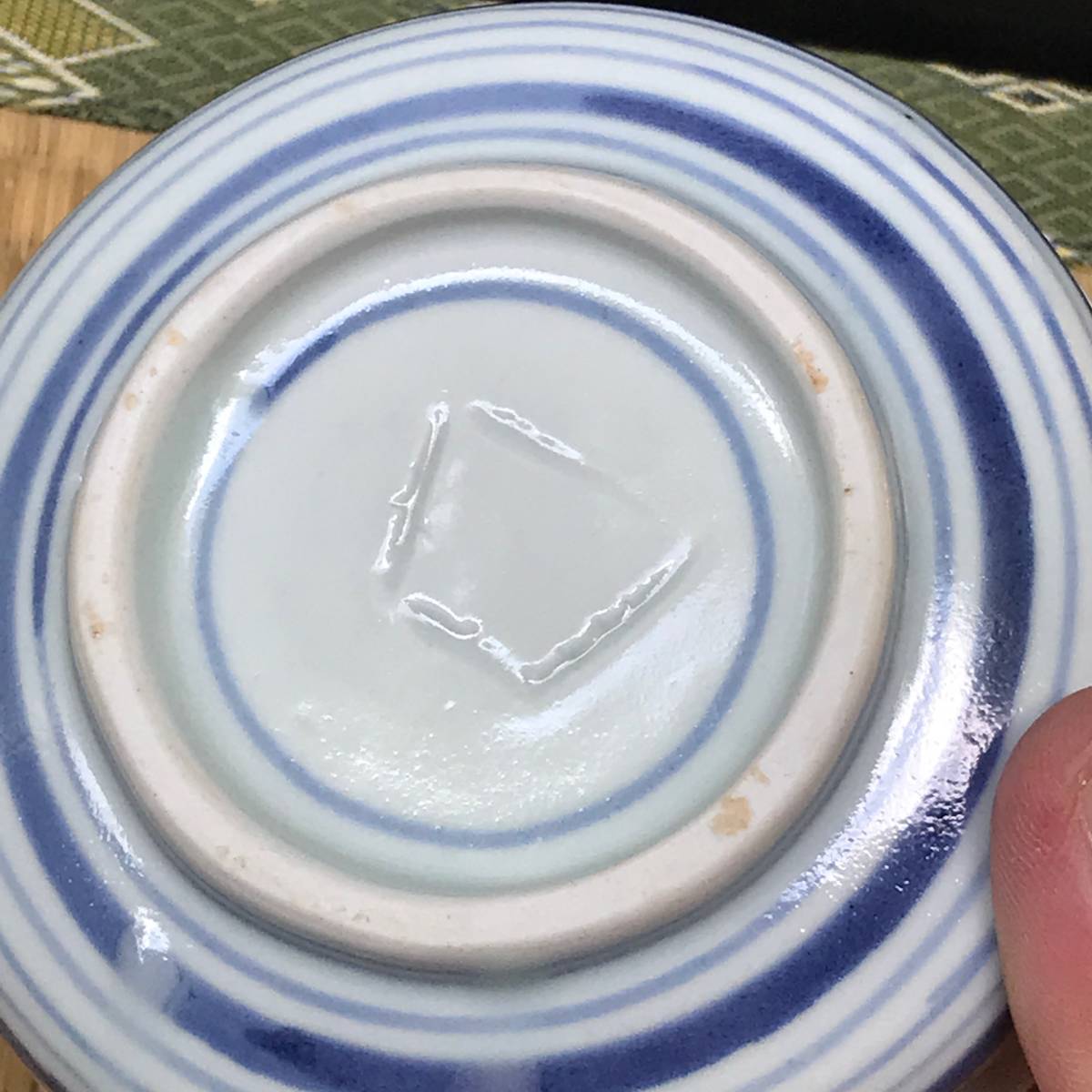  Imari width ... censer? ashtray?(.). mountain person . seal? small plate, small bowl delicacy inserting blue and white ceramics old Imari (R50726_A)