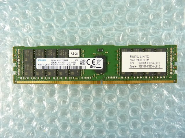 1OII // 16GB DDR4 19200 PC4-2400T-RA1 Registered RDIMM M393A2G40EB1-CRC0Q S26361-F3934-L612 // Fujitsu PRIMERGY CX2570 M2 取外_画像1