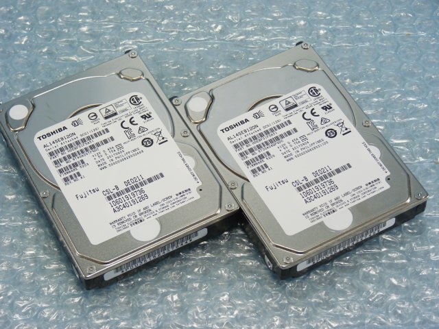 1OIN // 2 piece set TOSHIBA AL14SEB120N 1.2TB 2.5 -inch SAS HDD 10K(10000)rpm 12Gb 15mm /A3C40191269//Fujitsu PRIMERGY CX2570 M2 taking out 