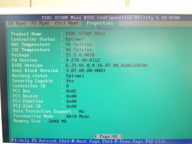 1OJQ // デル PERC H730P Mini 07H4CN(7H4CN) 12Gb RAID Controller // Dell PowerEdge R730 取外の画像10