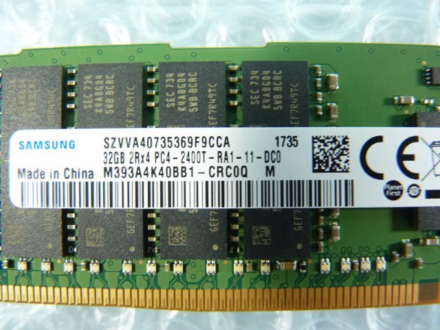 1OLD //32GB DDR4 19200 PC4-2400T-RA1 Registered RDIMM 2Rx4 M393A4K40BB1-CRC0Q CBE-107598-A40//NEC Express5800/R120g-1M 取外//在庫9_画像2