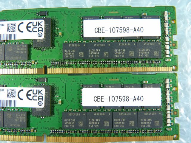 1OLE // 32GB 2枚セット計64GB DDR4 21300 PC4-2666V-RB2 Registered RDIMM 2Rx4 M393A4K40CB2-CTD7Y // NEC Express5800/R120g-1M 取外の画像3