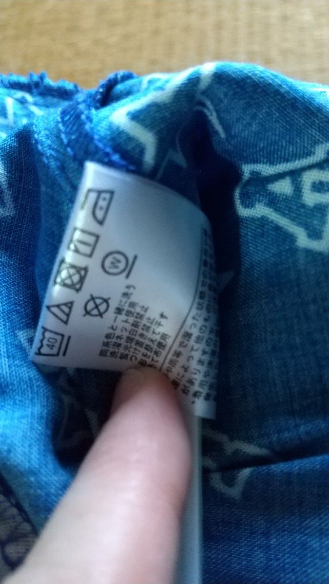キュロットスカート　キュロット　アルファベット　英語　青　110 ポケット　新品未使用　レーヨン　星