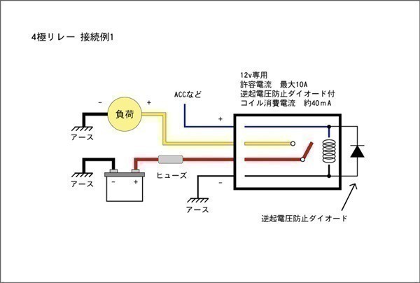 ヤフオク 汎用 コンパクト4極リレー Dc12v 10a Max1w