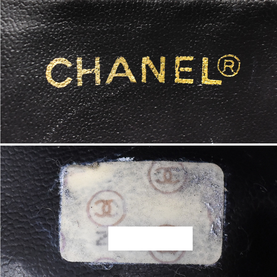 1点限定 シャネル チェーンショルダー トートバッグ Vステッチ キャビアスキン レザー ブラック ココボール CHANEL_画像9