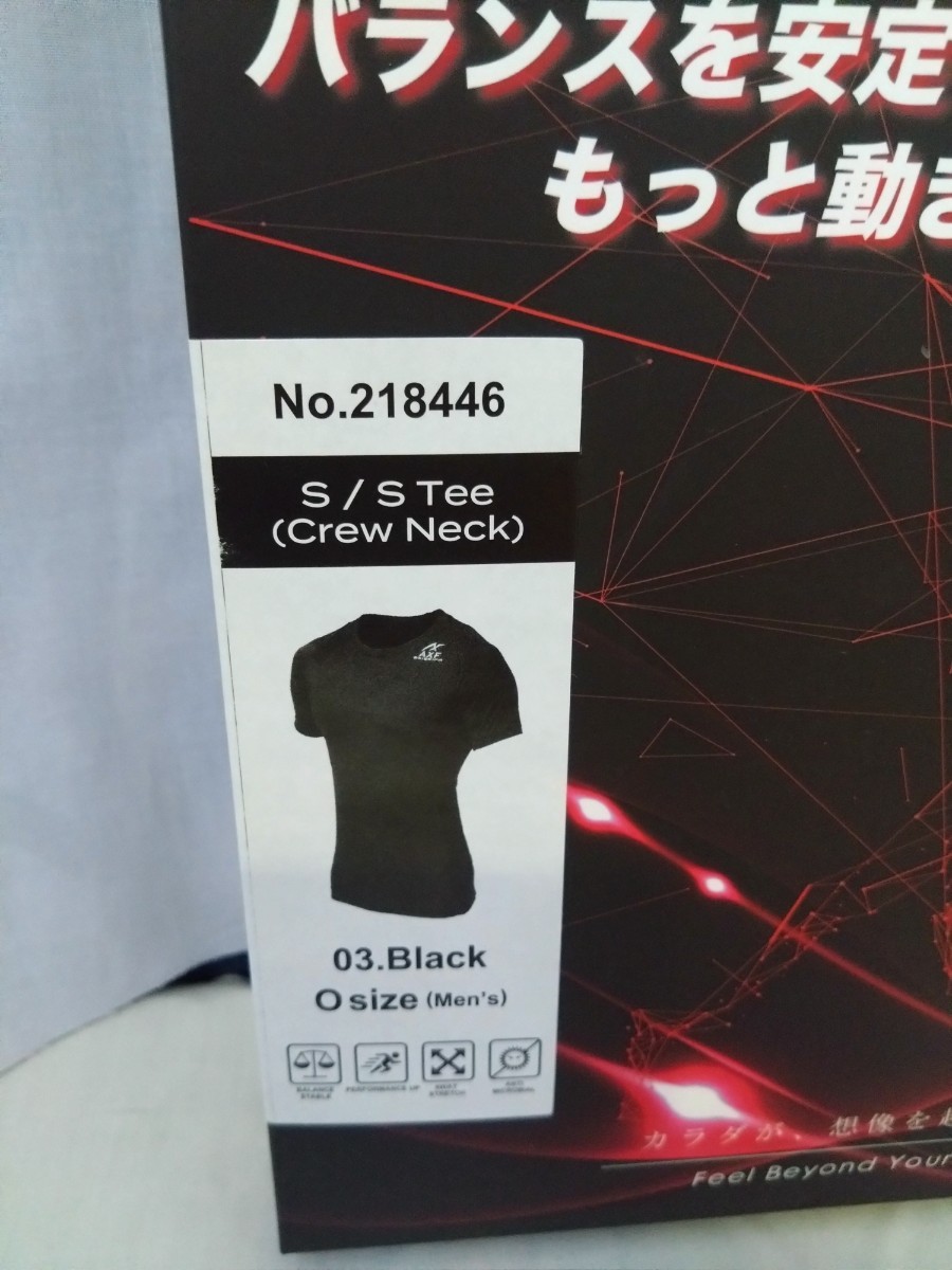 【トレーニングシャツ】アクセフ■AXF バランスステーブル ブラック★O(2L) 半袖シャツ ジム トレーニングウェア ※定価¥14,800の画像2