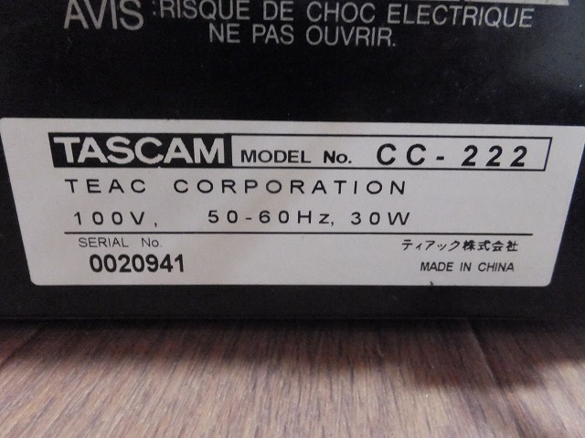 Y：TASCAM / CC-222 / CD盒式錄音機 原文:Y:TASCAM/CC-222/CDカセットデッキ